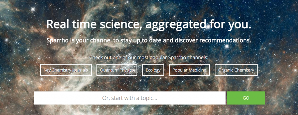 Sparrho, the search engine for science that delivers customized dynamic results