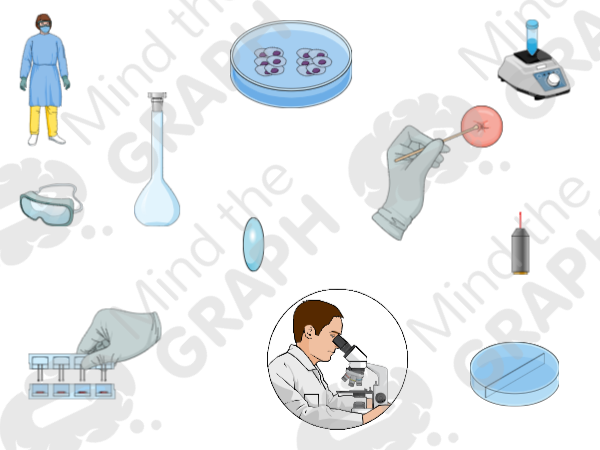 laboratorní ilustrace